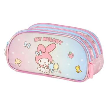 Imagem de Estojo Escolar Triplo Infantil My Melody Sanrio - Luxce Estojo 3 compartimento (Rosa)