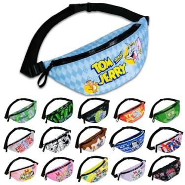 Imagem de Pochete divertida de desenho animado para adolescentes e adultos, bolsa de cintura moderna com design divertido, confortável e durável, perfeita para passeios casuais, viagens e uso diário (TJ, TJ