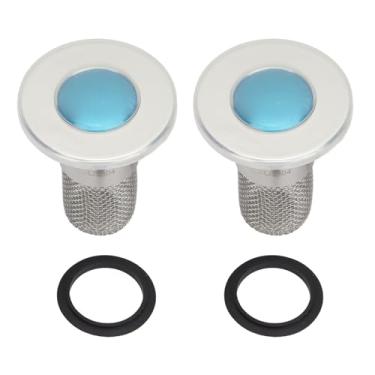 Imagem de Hilitand Filtro de Drenagem de Pia, 2 Peças, Rolha de Drenagem, Coletor de Cabelo Com Cesta de Aço Inoxidável para Banheiro, Cozinha, Lavatório, Diâmetro Interno de 1,02 a 1,2 Polegadas