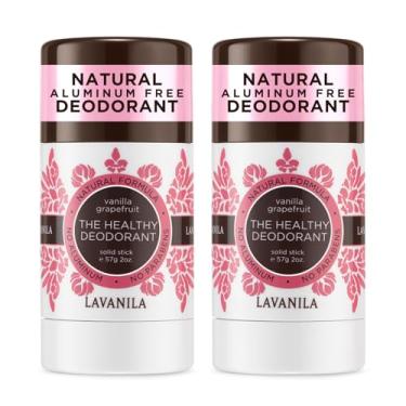 Imagem de Lavanila – Desodorante Saudável. Sem alumínio, vegano, limpo e natural – toranja baunilha (pacote com 2, desodorantes de 59 g)