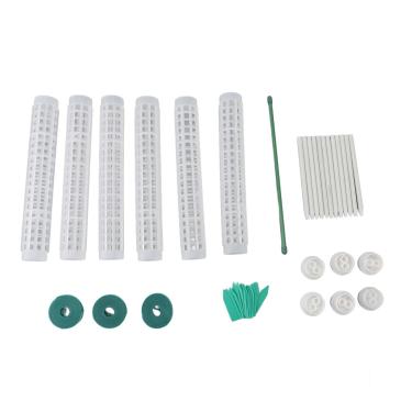 Imagem de QANYEGN Pólo pequeno do musgo de 6 pces, pólos plásticos do musgo, pólos empilháveis ​​do apoio do musgo de 10 Polegada para plantas em vasos internos, pothos, filodendro