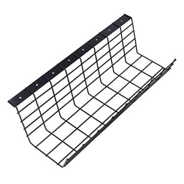 Imagem de aqxreight Organizador de Cabos Sob a Mesa Bandeja de Gerenciamento de Cabos Com Revestimento Preto Multifuncional para Mesa de Escritório Doméstico Deforma o Revestimento da Curvatura, Não é o