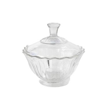 Imagem de Kit Pote Bomboniere De Vidro Com Tampa Para Doces Balas Mesa Posta Decorativa Decoração(02 UNIDADES)