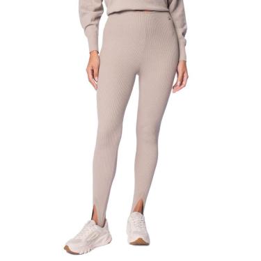 Imagem de Calça Feminina Biamar Canelada Alça Algodão Bege Mescla-Feminino