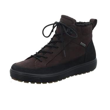 Imagem de ECCO Bota de inverno masculina Soft 7 Tred Gore-tex impermeável, Preto/nobuck Mocha, 8-8.5