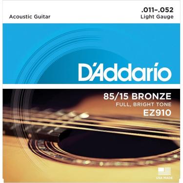 Imagem de Encordoamento Violão Aço 011 D`addario 85/15 Bronze EZ910