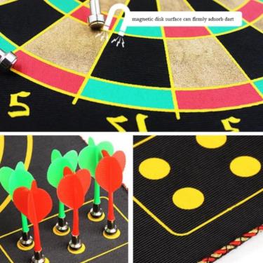 Imagem de Jogo De Magnetico Grande Tabuleiro Alvo Dupla Face 38cm Com 6 Peças Kit Completo Ima