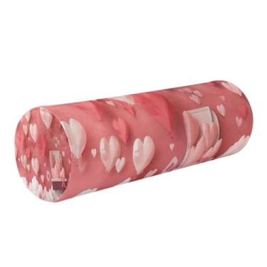 Imagem de Wassud Balão em forma de coração (3) travesseiro de pescoço para viagem cervical travesseiro redondo de espuma viscoelástica para alívio da dor no pescoço no ombro