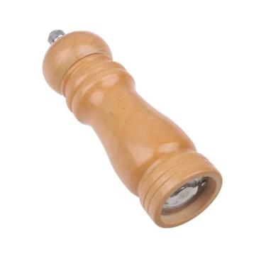Imagem de Kit 2 Moedores de Pimenta e Sal Manual em Madeira, Ajuste de Moagem, Engrenagem em Cerâmica, Design Elegante e Tradicional, 15cm Altura, 4.5cm Diâmetro
