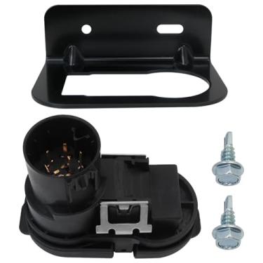 Imagem de 9U5Z-14489-MAA Conector de Cablagem de Engate de Reboque de Para-choque Traseiro Plugue Adaptador 7 Lâminas 4 Pinos com Suporte Adequado para Ford F450 Super Duty 2009-2016