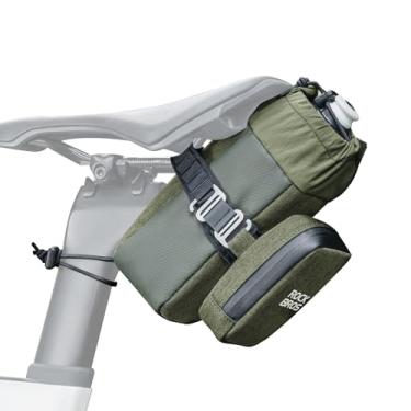 Imagem de ROCKBROS Bolsa para selim de bicicleta, bolsa de assento de bicicleta, acessórios de bicicleta embaixo do assento para bicicletas dobráveis de estrada de montanha, suporte de garrafa de água com