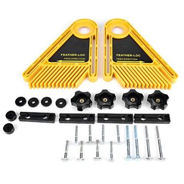 Imagem de Cryfokt Placa de Penas para Carpintaria Placa de Penas Dupla de Plástico Exclusiva para Serra de Mesa de Roteador Aparador Fácil Remoção Escala Precisa para Manter Estoque Projetos de Marcenaria