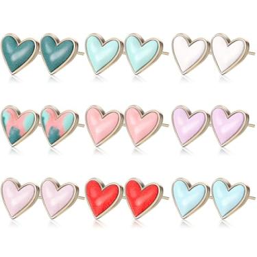 Imagem de Tondiamo 9 pares de brincos de dia de ação de graças, abóbora, outono, folha de bolota, tons quentes, joias leves para mulheres, 1.3cm (about 0.51 inches), Metal, Sem pedra preciosa