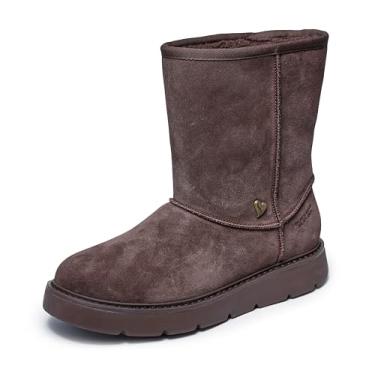 Imagem de Skechers Keepsakes Bota feminina confortável de cano médio sem cadarço, Chocolate, 35