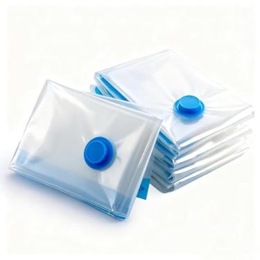 Imagem de Bolsa de armazenamento de compressão a vácuo de 3 Pscks para armazenar colchas e roupas, economiza espaço, reutilizável, bolsa transparente com escribas, organizador de viagem (100 cm x 80 cm)