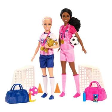 Imagem de Barbie Conjunto de Brinquedo Futebol com Bonecas Mattel Hrg88