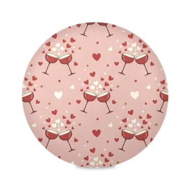 Imagem de Wassud Jogo americano com óculos vermelhos para cozinha e jantar, tapetes laváveis, resistentes ao calor, decoração de mesa 39 cm