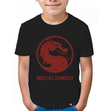 Imagem de Camiseta Infantil Mortal Kombat - KING OF GEEK, Preto, 10