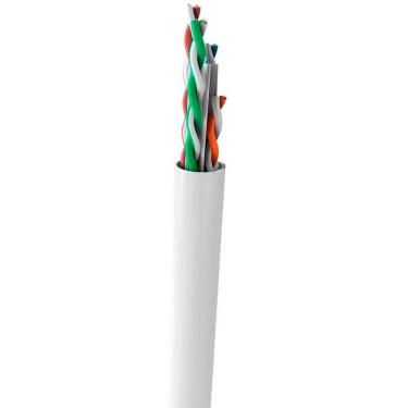 Imagem de Metro Cabo De Rede 4Px24Awg Cat6 Utp 100% Cobre Wec Branco