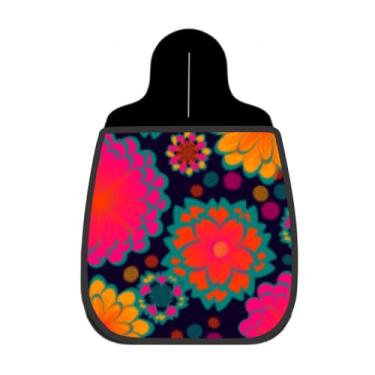 Imagem de Lixeira De Carro Organizador Lixinhocar Floral Abstrato Vibrante Fundo Escuro