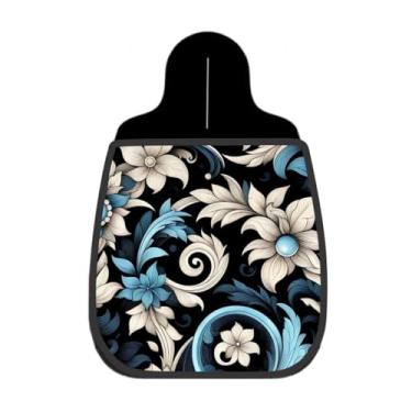 Imagem de Lixeira De Carro Organizador Lixinhocar Floral Arabesco Azul