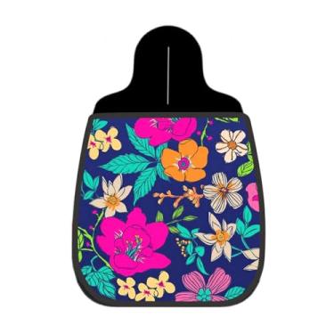 Imagem de Lixeira De Carro Organizador Lixinhocar Floral Contraste Roxo