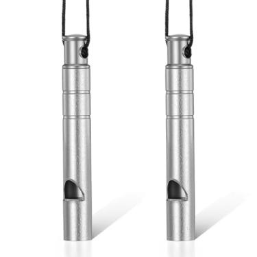 Imagem de Zelphvt Apito de sobrevivência, 2 peças, apito alto de emergência, 120 db, chaveiro de apitos de segurança para treinadores, treinamento de cães, caminhadas, colete salva-vidas de caiaque, passeios de