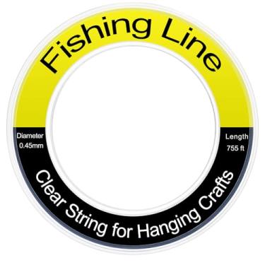 Imagem de Fio de linha de pesca transparente, fio de nylon transparente invisível de 1,8 m para pendurar guirlanda de balão, artesanato, decorações de fotos, pulseiras, colares, joias, miçangas Herain