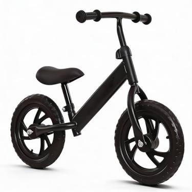 Imagem de Bicicleta de Equilíbrio Infantil URBANIUS Sem Pedal com Guidão 360 e Assento Ajustável 2 a 4 Anos, Desenvolve Equilíbrio e Coordenação, Certificada INMETRO (Preto)
