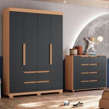 Imagem de Conjunto Infantil Guarda-roupa e Cômoda Circus - Albatroz Móveis