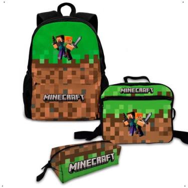 Imagem de Kit Mochila Bolsa Escolar Com Lancheira Térmica E Estojo Personalizado