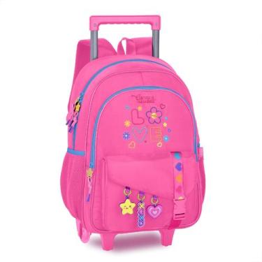 Imagem de Mochila De Rodinha Cacau Haxkar Oficial Feminina Escolar - Clio Style,