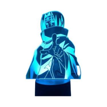 Imagem de Luz Noturna LED Naruto Uzumaki Kakashi Hatake Itachi Uchiha 3D Com 7/1