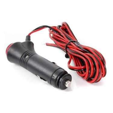 Imagem de Cabo adaptador universal para motocicleta, caminhão, carro, acendedor de cigarro, adaptador macho com botão de interruptor embutido 12V-24V 5A (