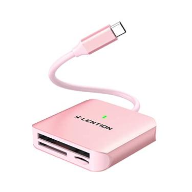 Imagem de Leitor de cartão USB-C multicolorido, compatível com cartões CF/SD/Micro SD, compatível com adaptador de cartão SD 3.0, CB-C8s ouro rosa