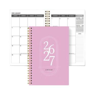 Imagem de Planejador Semanal E Mensal A5 2026-2027, Organizador Espiral, Calendá