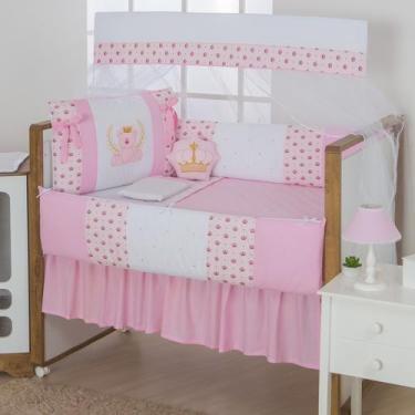 Imagem de Kit Protetor de Berço Lateral Urso 11 peças Com Saia - Beatriz Baby En
