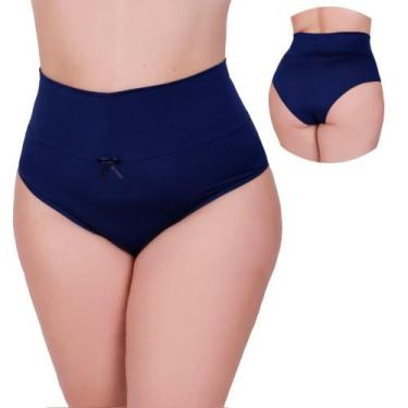 Imagem de Kit 3 Calcinha Plus Size Cintura Alta Tanga Grande Cós Alto Thamires 5