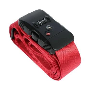 Imagem de Cinta De Bagagem Antifurto Ajustável Com Trava TSA Para Malas De 20-32