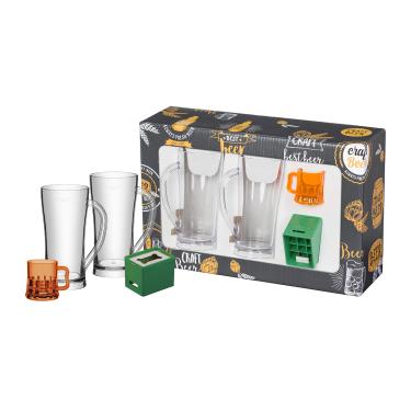 Imagem de Copo Cerveja Chopp Boccati 300ml - Kit 2 Copos + 2 Abridores