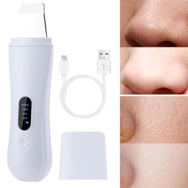 Imagem de Esfoliador Facial,Espátula Ultrassónica Recarregável Impermeável Com 4 Modos - Ferramentas De Limpeza Facial - Para Meninas Mulheres Salão Feriado Uso Diário Noite Festa Festival Casamento Casa