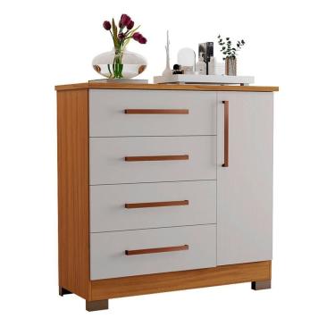 Imagem de Comoda Nt 5185 Freijó Com Off White - Notável