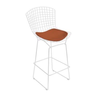 Imagem de Banqueta Bertoia Branca D60 Assento Cobre