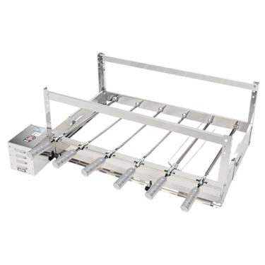 Imagem de Churrasqueira Giratória Rotativa Bivolt Aço Inox Gbi 06 Espetos