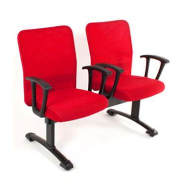 Imagem de Cadeira Diretor em Longarina 2 Lugares Tela Mesh Vermelho