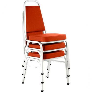 Imagem de Kit Com 3 Cadeiras Empilháveis Linha Hotel Plus Vermelho