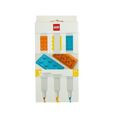 Imagem de Kit Escolar com 3 Cores Marca Texto Lego 78931-99 - Jandaia