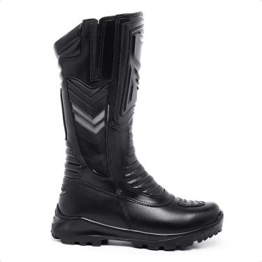 Imagem de Bota Militar e Motociclista Coturno Acero Couro Preto com CA Cano Alto ELTCA95P-Masculino