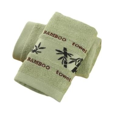 Imagem de Toalhas De Mão De Fibra De Bambu Naturais, Frescas, Bordadas, Macias E