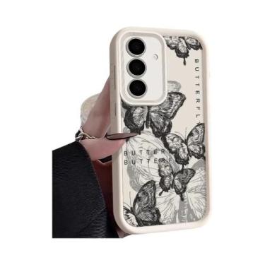 Imagem de Capa De Telefone Butterfly Ink TPU Para Samsung Galaxy S25 S24 S23 S22